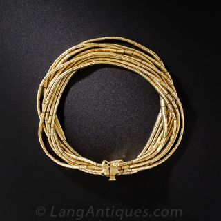 18K Yellow Gold 9-Strand Bracelet