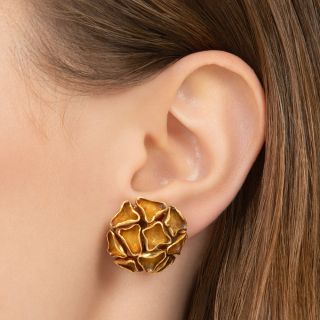 1960s Free-Form Gold Clip Earrings