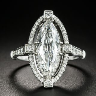  2.00 Carat Marquise-Cut Diamond Engagement Ring - GIA F VS1 - 2