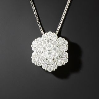 Pavé Diamond Flower Pendant - 2