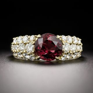 2.01 Carat Spinel and Pave Diamond Ring - 3