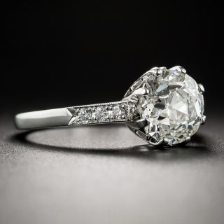 2.03 Carat European-Cut Diamond and Platinum Engagement Ring - GIA K VS1