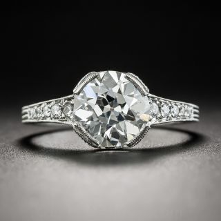 2.04 Carat European-Cut Diamond Vintage Style Engagement Ring - GIA I SI1 - 1