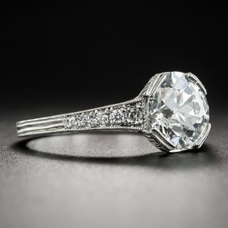 2.04 Carat European-Cut Diamond Vintage Style Engagement Ring - GIA I SI1