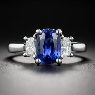 2.21 Carat Sapphire and Diamond Ring