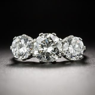 2.25 Carat Platinum Diamond Three-Stone Ring by Mappin
