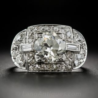 2.31 Carat Art Deco Engagement Ring - GIA - 1