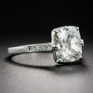2.32 Carat Antique Cushion-Cut Diamond Vintage Style Ring