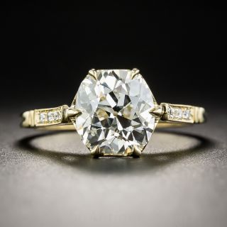 2.60 Carat Old Mine Cut Diamond Engagement Ring - Lang Vintage Inspired - 1