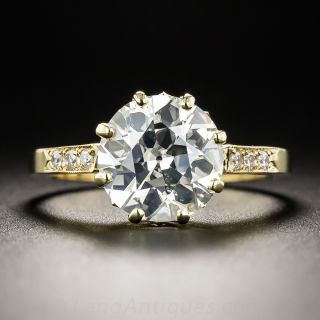 2.64 Carat Old European-Cut Engagement Diamond Ring - 1
