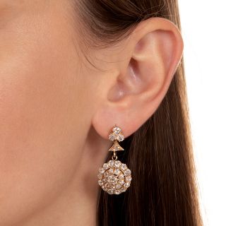 Antique Diamond Dangle Earrings