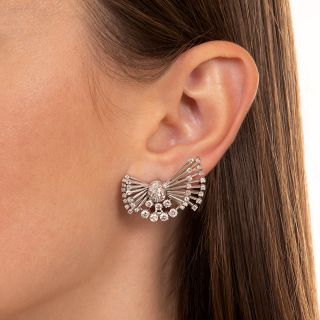 Vintage Diamond Spray Earrings