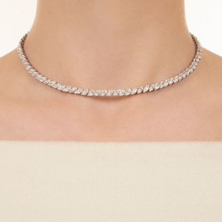 24.00 Carat Marquise-Cut Diamond Rivière Necklace 