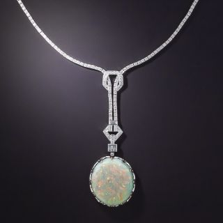 26.93 Carat Opal and Diamond Necklace - 2
