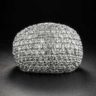 3.00 Carat Total Weight Pave Diamond Dome Ring - 3
