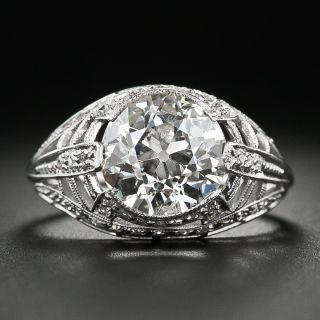 3.17 Carat Art Deco Diamond Ring - 1
