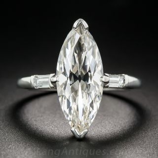 3.37 Carat Marquise Diamond Ring - GIA - 1