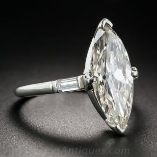3.37 Carat Marquise Diamond Ring - GIA