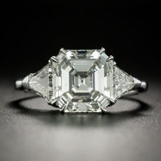 3.59 Carat Square Emerald-Cut Diamond Engagement Ring - GIA L VVS2 - 2