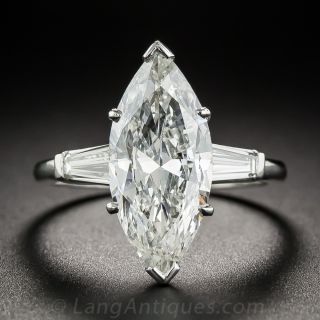 3.71 Carat Marquise Diamond Ring - GIA I SI2 - 1