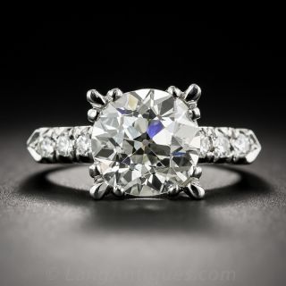 3.95 Carat European-Cut Vintage  Diamond Ring - GIA K/SI1 - 1
