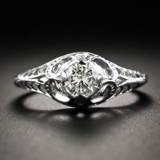 .35 Carat Diamond Art Nouveau Style Engagement Ring - 1