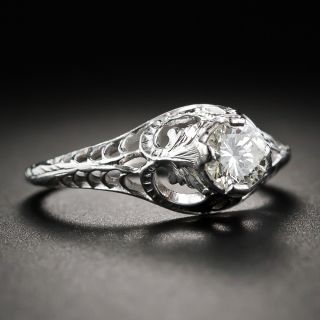 .35 Carat Diamond Art Nouveau Inspired Engagement Ring