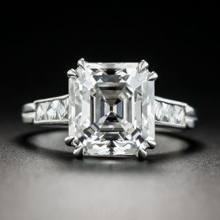 4.71 Carat Asscher-Cut Diamond Ring - GIA H VVS2