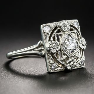 .43 Carat Art Deco Diamond Ring GIA F-VS1 by Jabel 