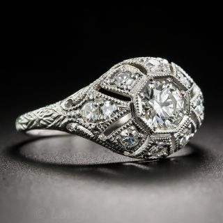 .49 Carat Diamond and Platinum Art Deco Style Diamond Ring