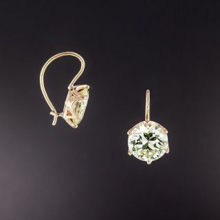 5.38 Carat Total Weight European-Cut Diamond Earrings - GIA