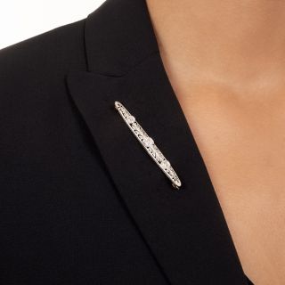 Edwardian Diamond Bar Pin