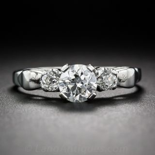 .62 Carat European-Cut Diamond Engagement Ring in Platinum - 1