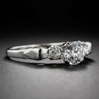 .62 Carat European-Cut Diamond Engagement Ring in Platinum
