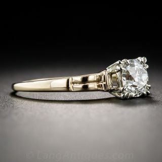 .65 Carat Diamond Two-Tone Vintage Solitaire Engagement Ring