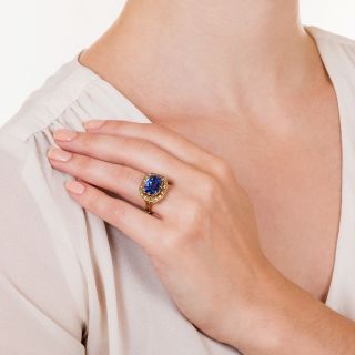 8.62 Carat Sapphire and Diamond Ring