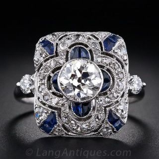 .80 Carat Art Deco Diamond Dinner Ring