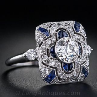 .80 Carat Art Deco Diamond Dinner Ring
