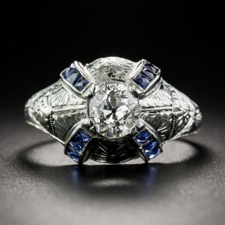 .80 Carat Art Deco Diamond Dome Ring 