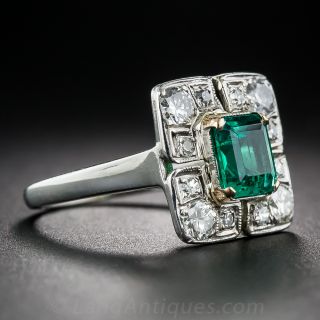 .80 Carat Emerald and Diamond Ring