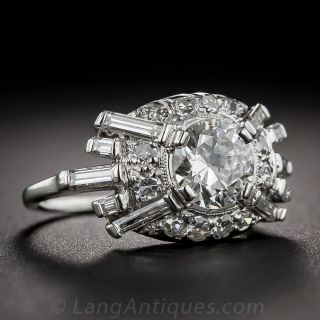 .86 Carat Diamond Late Art Deco Ring