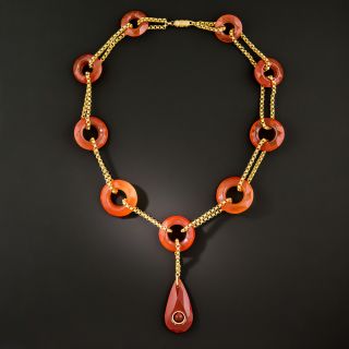 Victorian Scottish Carnelian Necklace - 1