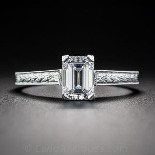 .90 Carat Emerald-Cut Diamond Ring GIA D/SI1