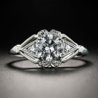.94 Carat Diamond Platinum Vintage Engagement Ring - GIA  D SI2