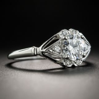 .94 Carat Diamond Platinum Vintage Engagement Ring - GIA  D SI2