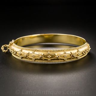 9K Victorian Bangle Bracelet