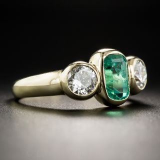 Antique Austro-Hungarian Emerald and Diamond Ring