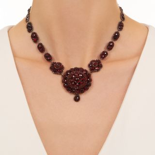 Antique Bohemian Garnet Necklace
