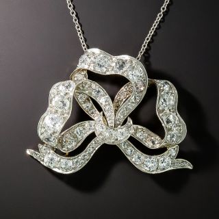 Antique Diamond Bow Necklace c.1900 - 6