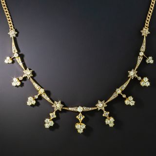 Antique Diamond Fringe Necklace - 2